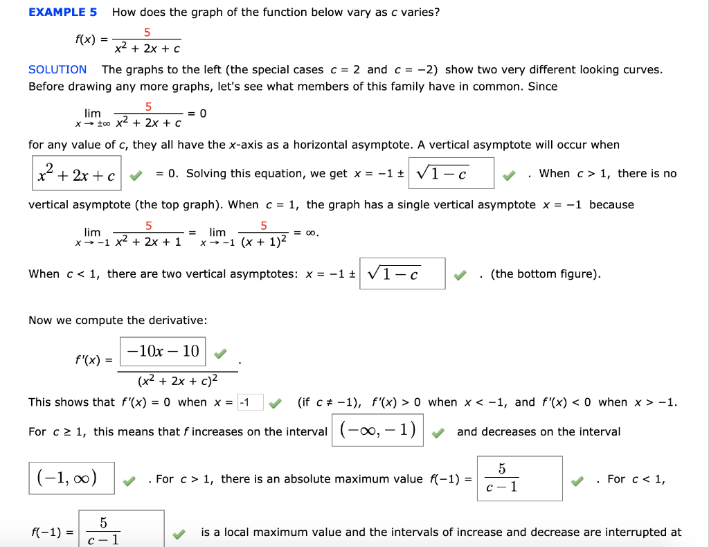 Solved How does the graph of the function below vary as c | Chegg.com