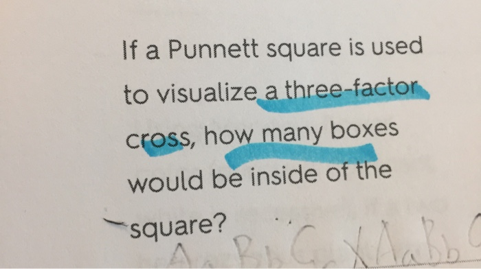 Solved If a Punnett square is used to visualize a | Chegg.com