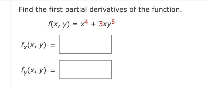 Solved Find the first partial derivatives of the function. | Chegg.com