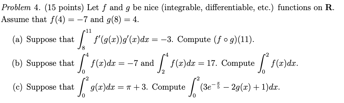 Solved Problem 4 15 Points Let F And G Be Nice