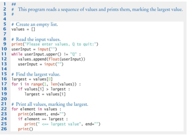 Solved Modify the largest.py program in Section 6.3 (in the | Chegg.com