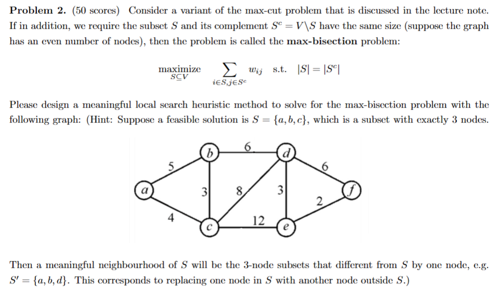 Solved Problem 2. (50 scores) Consider a variant of the | Chegg.com