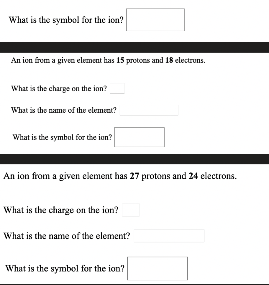 Solved The element barium forms a e with the charge The