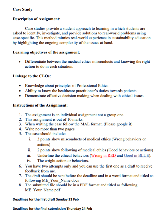 case study assignment pdf