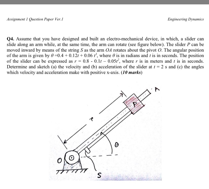 Solved Assignment 1 Question Paper Ver.1 Engineering | Chegg.com