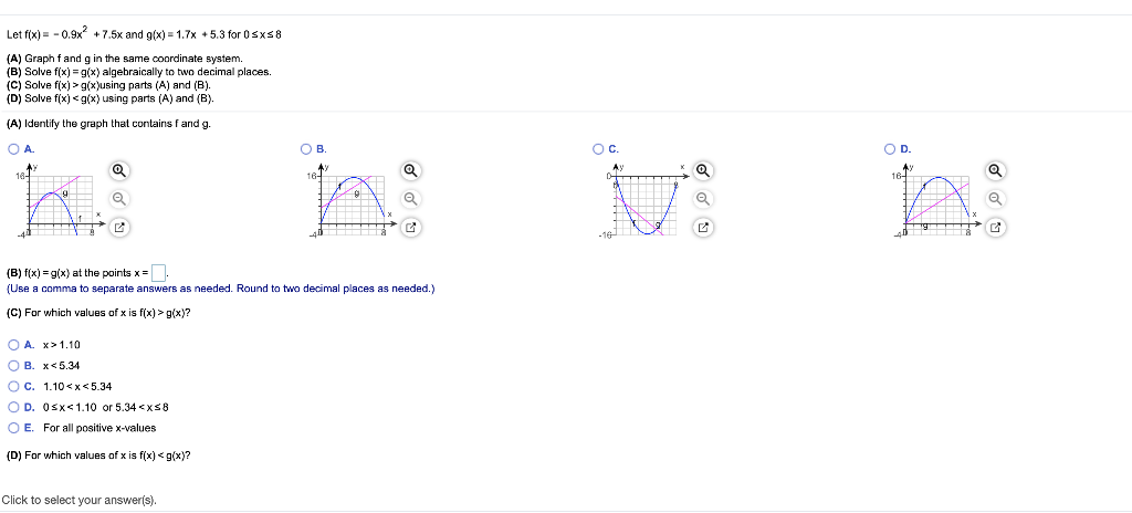 Solved Let Fix 0 9x2 7 5x And G X 1 7x 5 3 For Chegg Com
