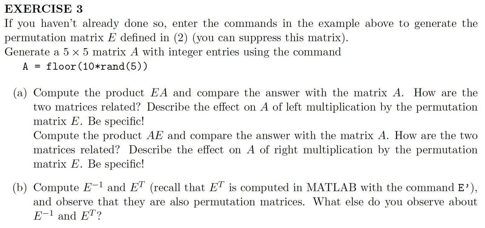 permutation matrix