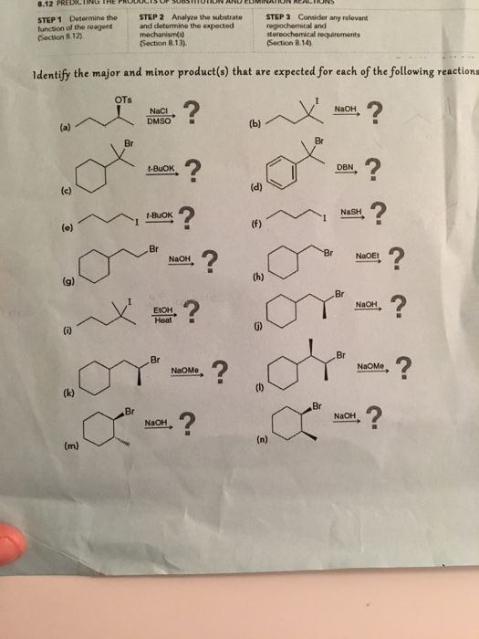 Solved Identify The Major And Minor Product(s) That Are | Chegg.com