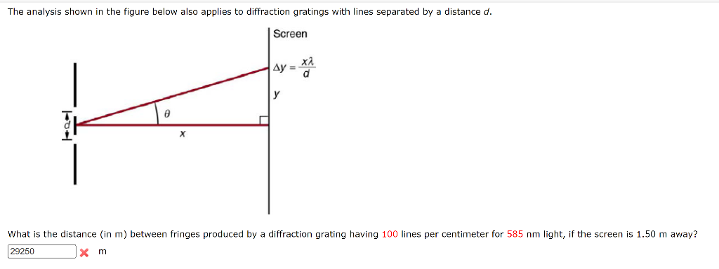 Solved What Is The Distance In M Between Fringes Produced Chegg Com   Phph60XJz