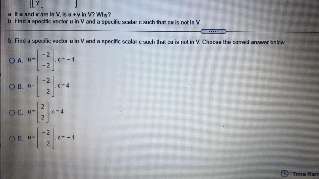 If U And V Are In V Is U V In V