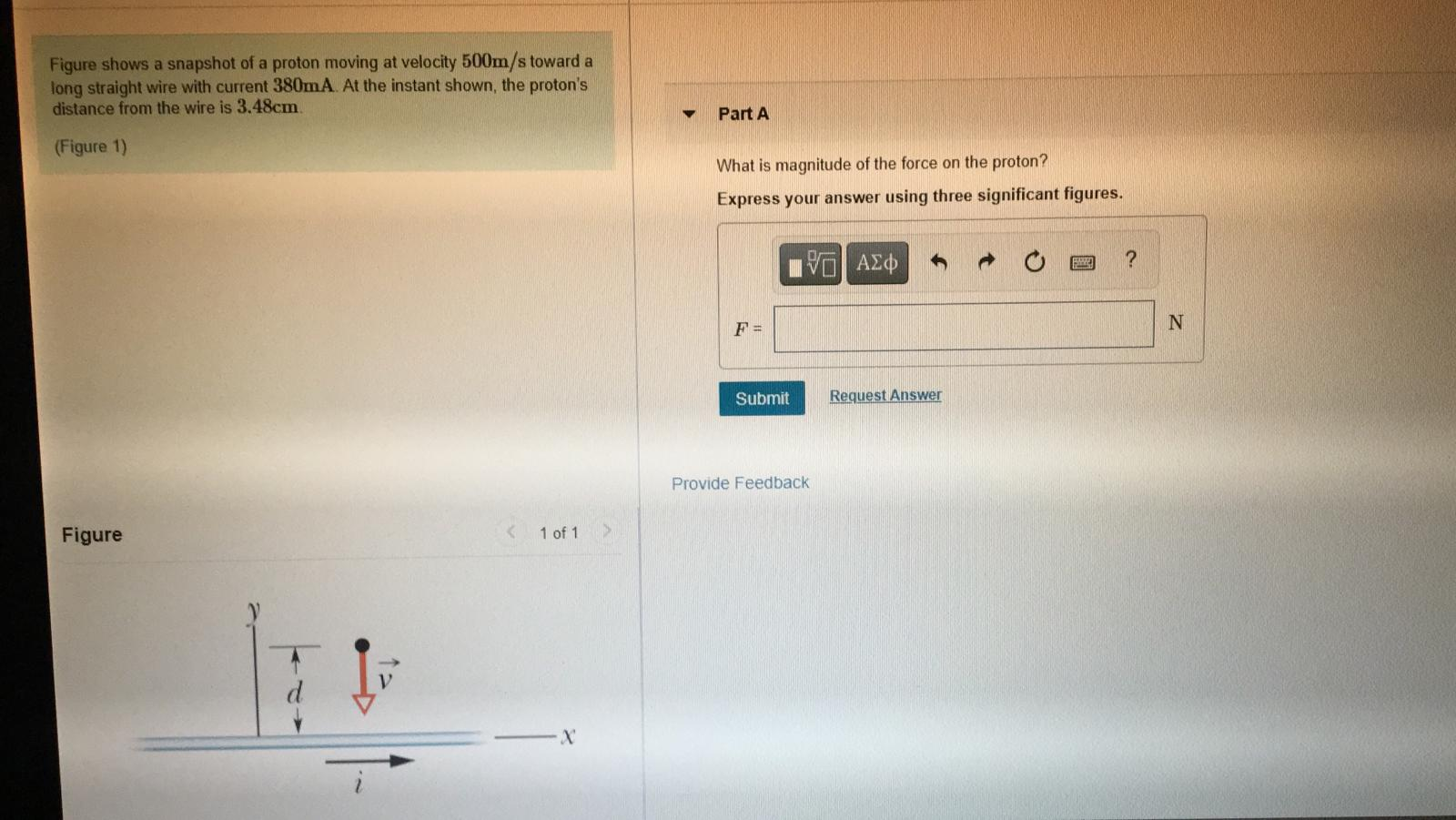 Solved Figure Shows A Snapshot Of A Proton Moving At | Chegg.com