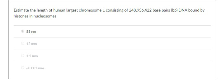 Solved Estimate the length of human largest chromosome 1 | Chegg.com