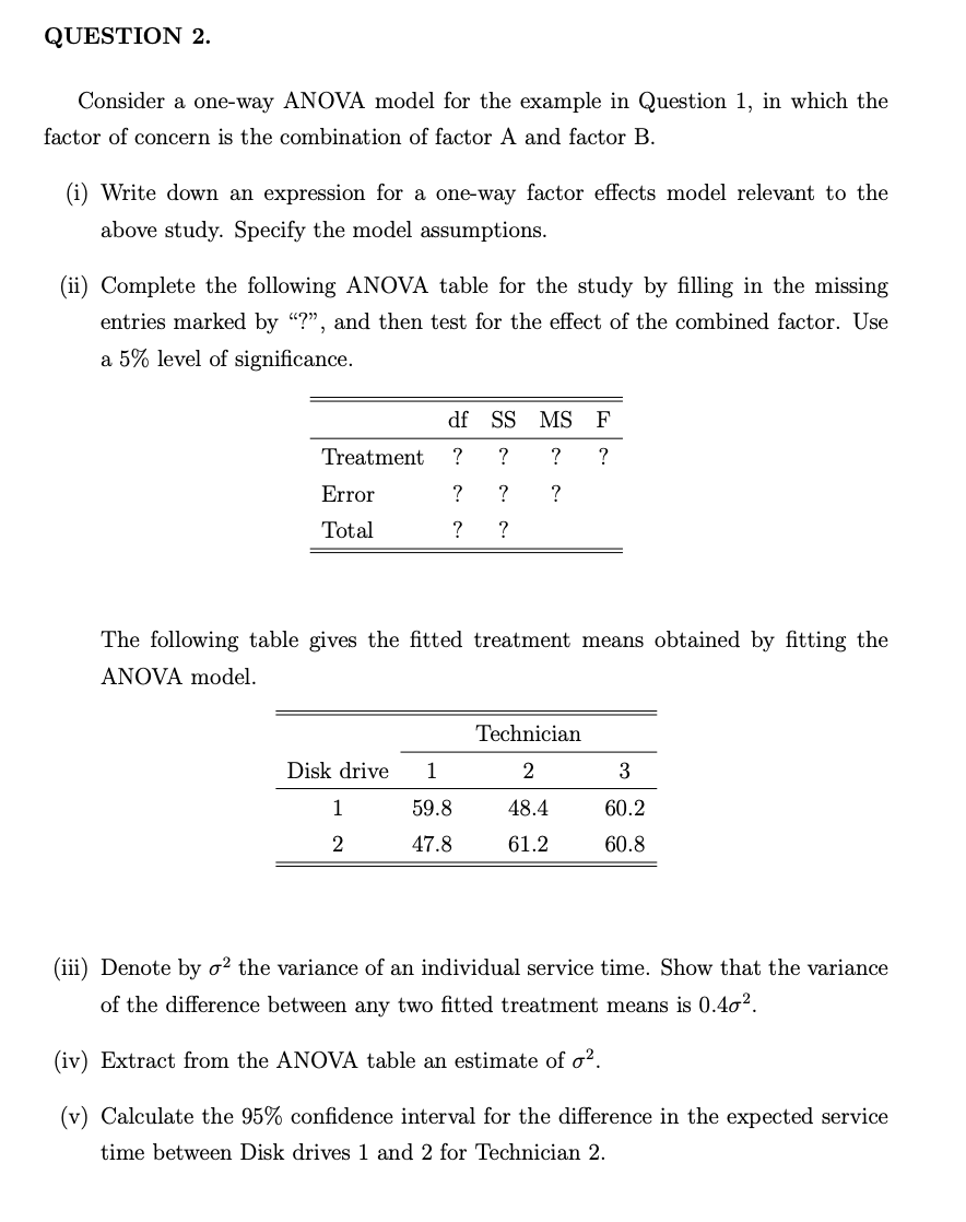 one way anova examples with solutions