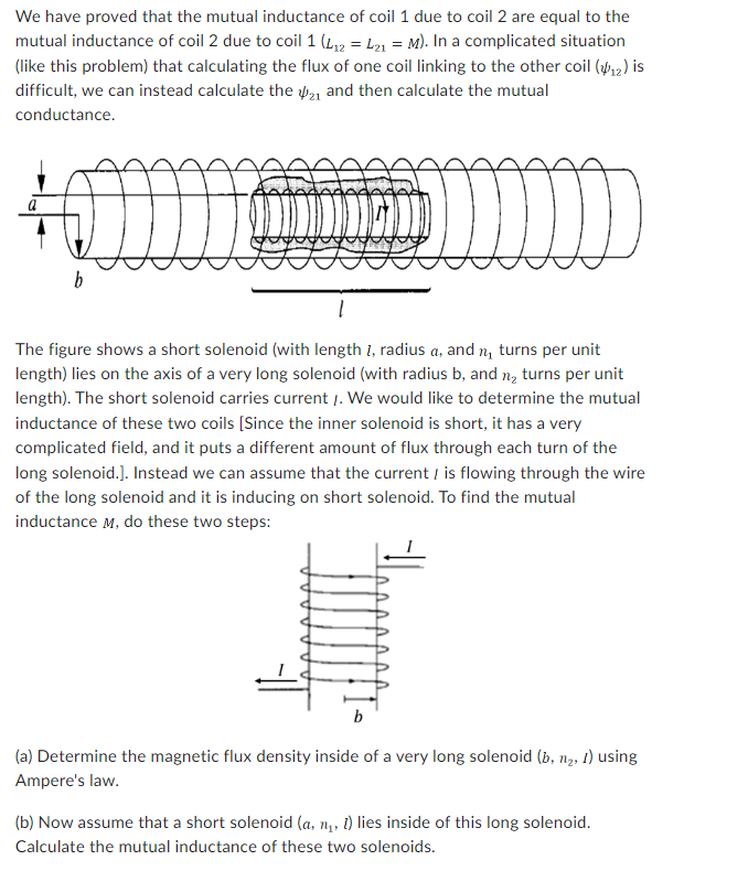 Solved We have proved that the mutual inductance of coil 1 | Chegg.com