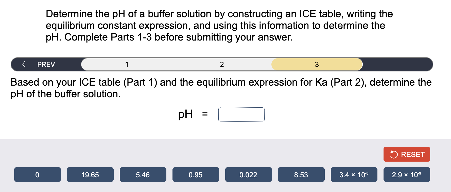 Solved Determine the pH of a buffer solution by constructing