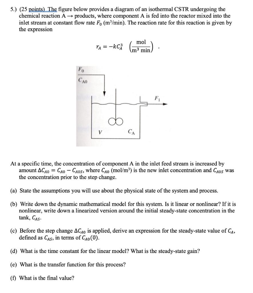 Solved 5.) (25 points) The figure below provides a diagram | Chegg.com