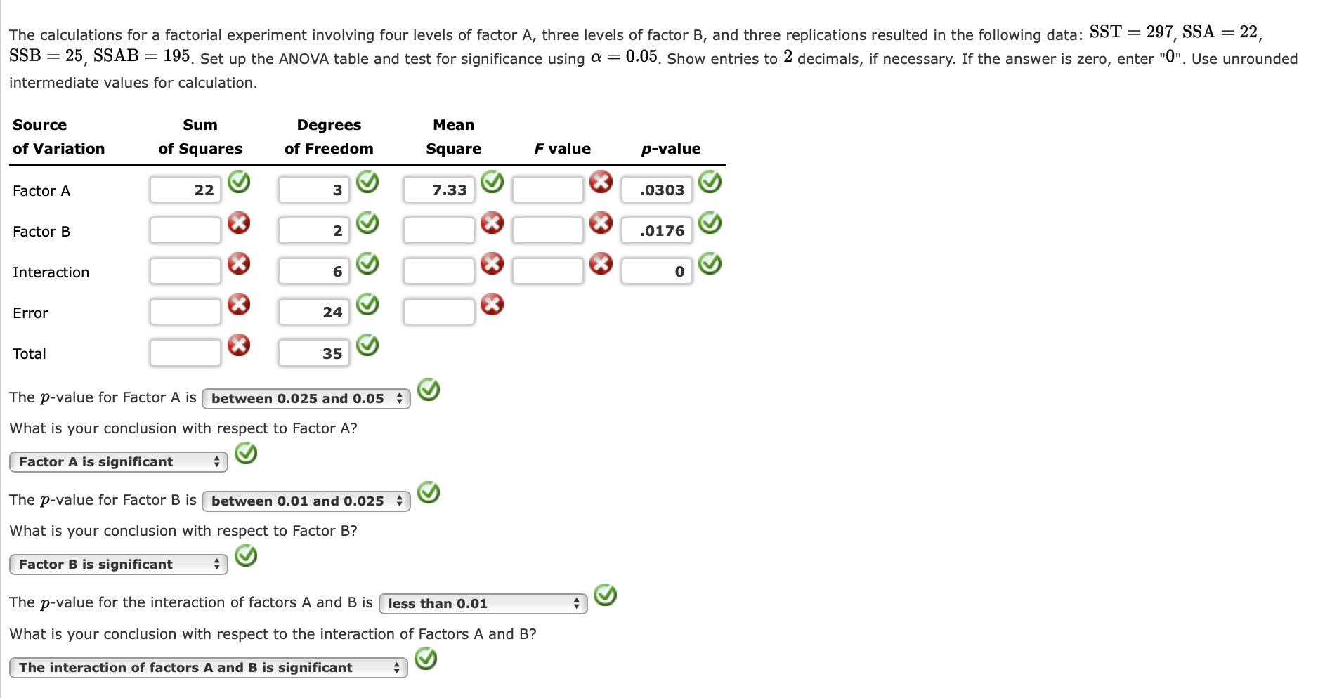 the-calculations-for-a-factorial-experiment-involving-chegg