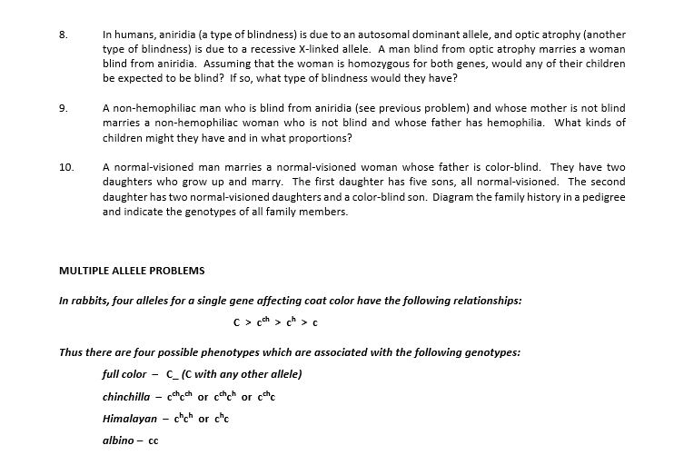 Solved Exercise 2G-Interpreting pedigrees 1. Examine the | Chegg.com