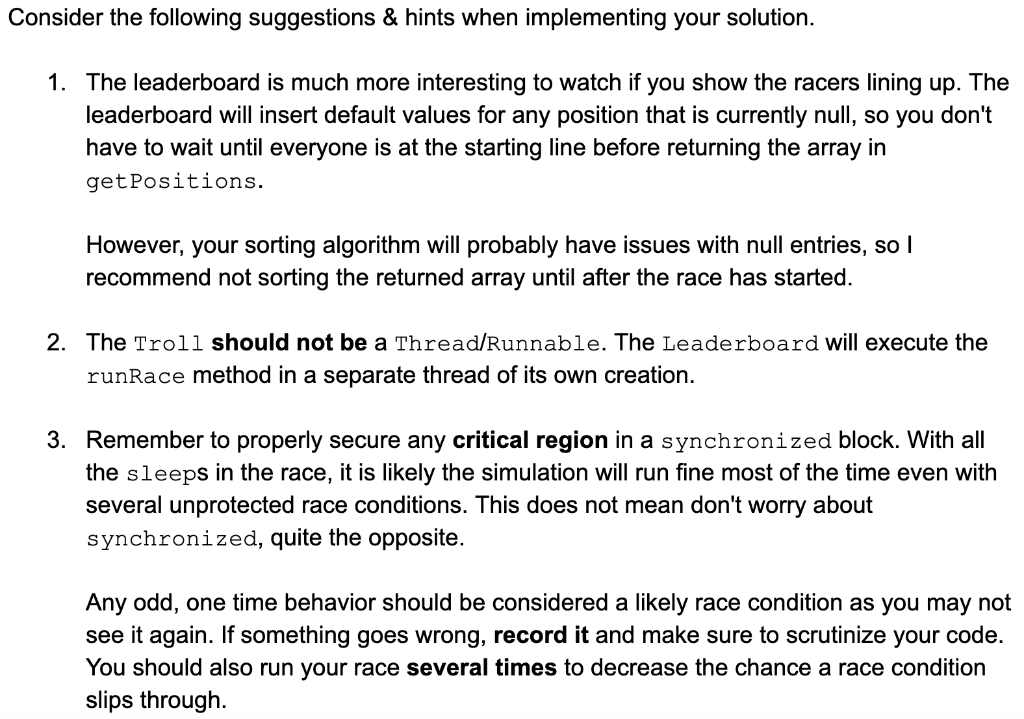 Solved 1. A graphical Leaderboard has been provided for you. | Chegg.com