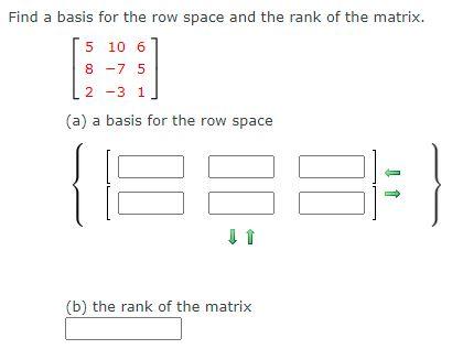 Solved Find a basis for the row space and the rank of the | Chegg.com