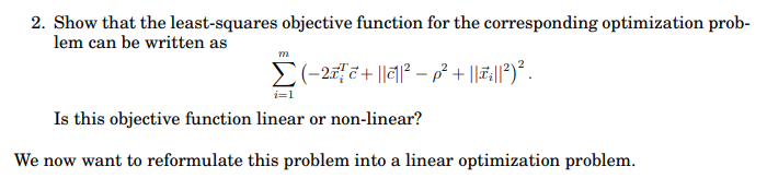 2. Show that the least-squares objective function for | Chegg.com