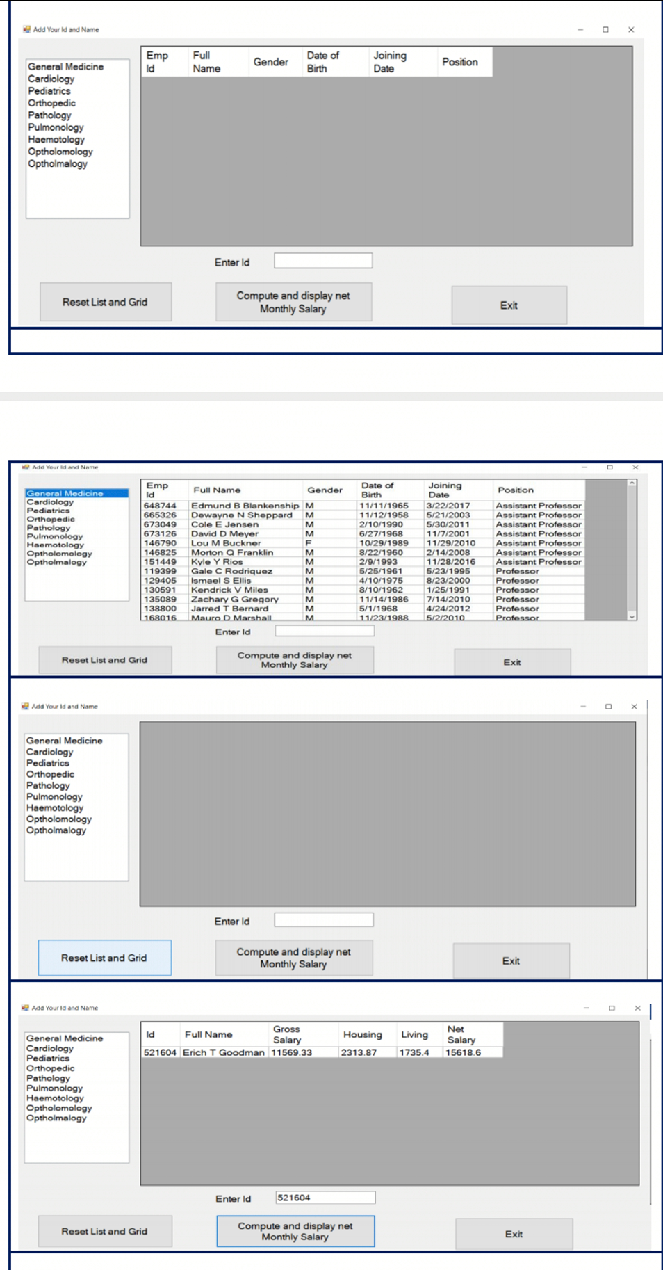 help me to write visual basic code for this form | Chegg.com