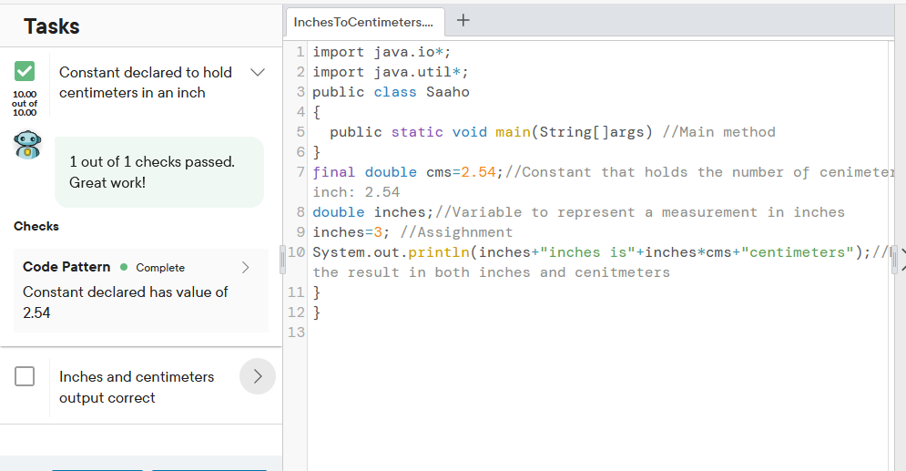 Solved Write a C# program named InchesToCentimeters | Chegg.com