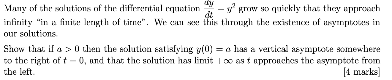 Solved dy Many of the solutions of the differential equation | Chegg.com