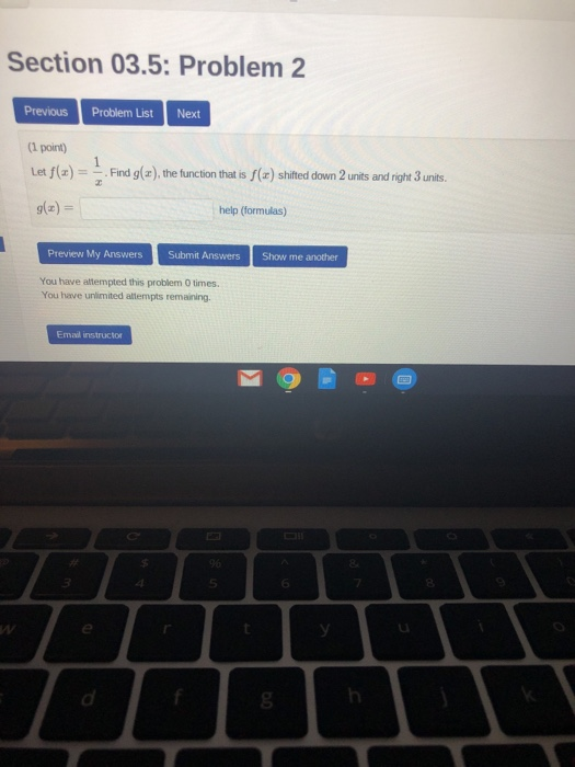 Solved ection 03.5: Problem 1 Problem List Next 1 point Let | Chegg.com