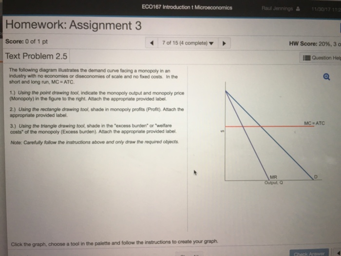 Microeconomics monopoly homework