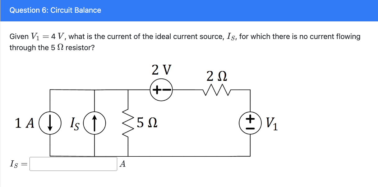 Solved Given V1=4V, what is the current of the ideal current | Chegg.com