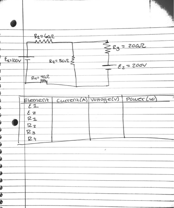 Solved For The Circuit Below, Find The Current Through , | Chegg.com