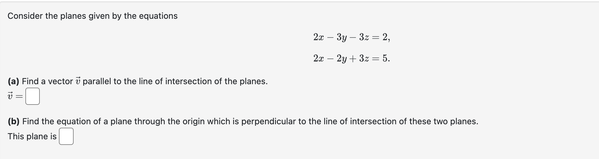 Solved Consider The Planes Given By The Equations | Chegg.com