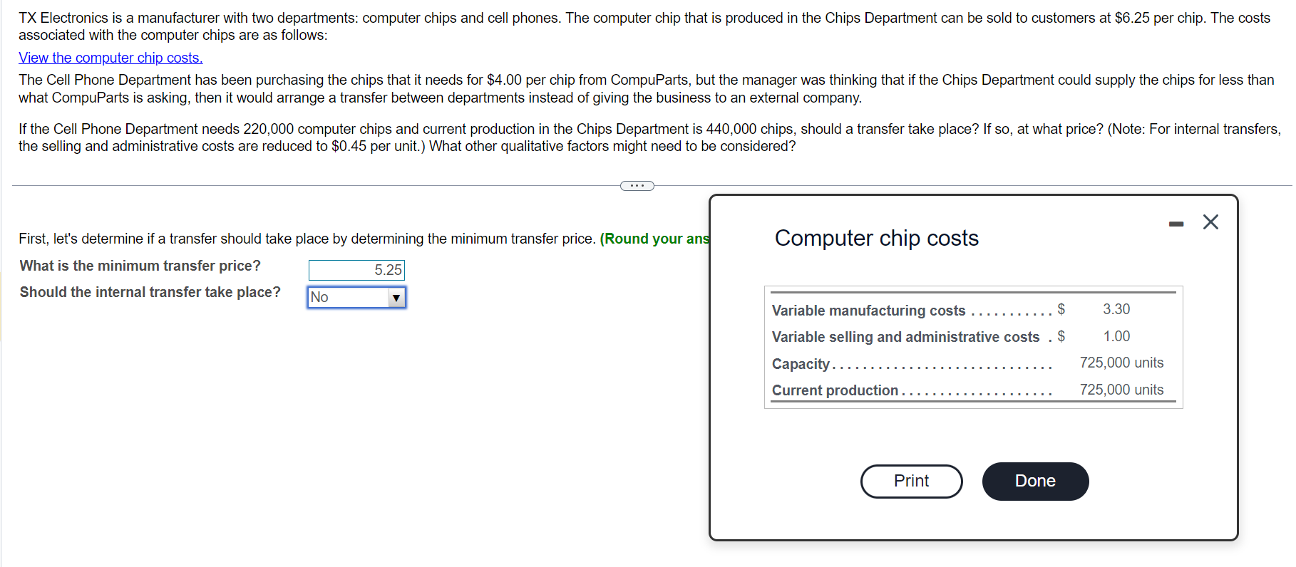 Solved associated with the computer chips are as | Chegg.com