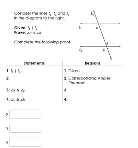 Solved Consider the lines 4, l, and lz in the diagram to the | Chegg.com