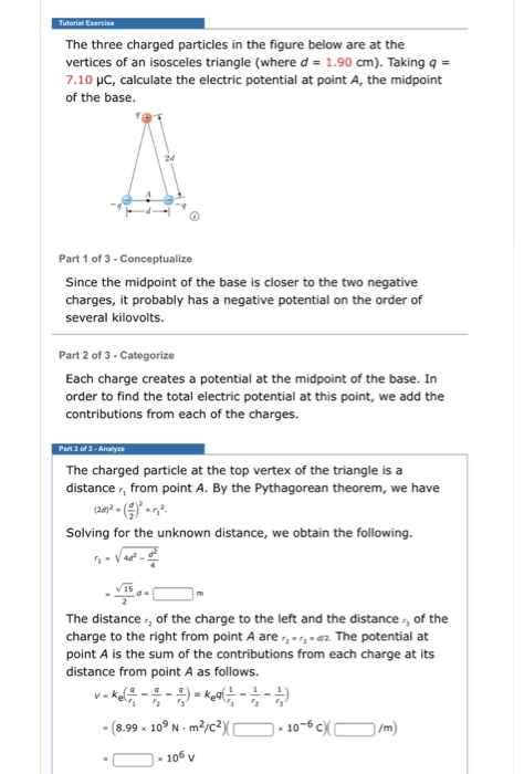 Solved The three charged particles in the figure below are | Chegg.com