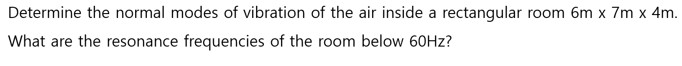 Solved Determine the normal modes of vibration of the air | Chegg.com