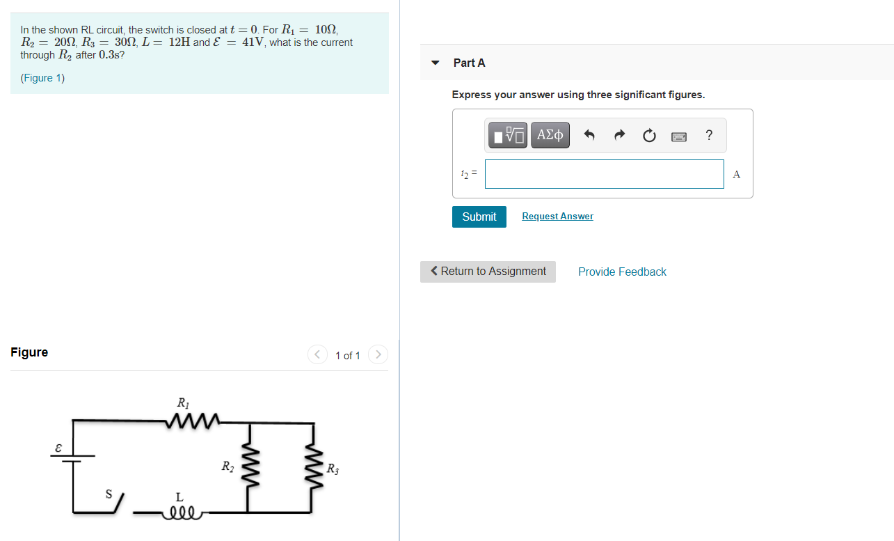 Solved In the shown RL circuit, the switch is closed at t = | Chegg.com