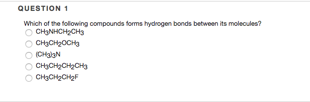 Solved QUESTION 1 Which of the following compounds forms | Chegg.com