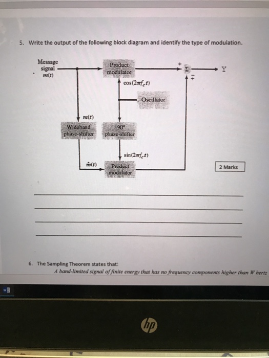 Solved Write the output of the following block diagram and | Chegg.com