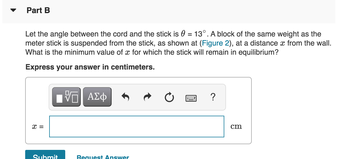 Solved Constants One end of a uniform meter stick is placed | Chegg.com