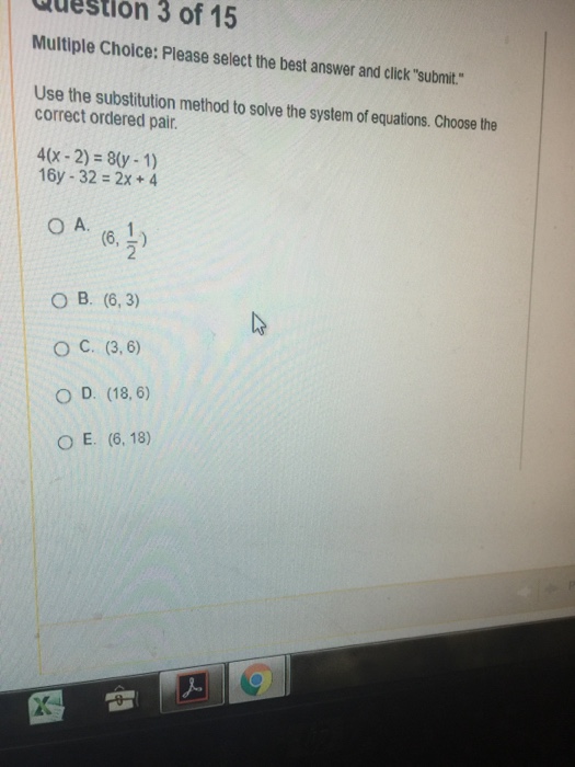 Solved Question 3 of 15 Multiple Choice: Please select the | Chegg.com