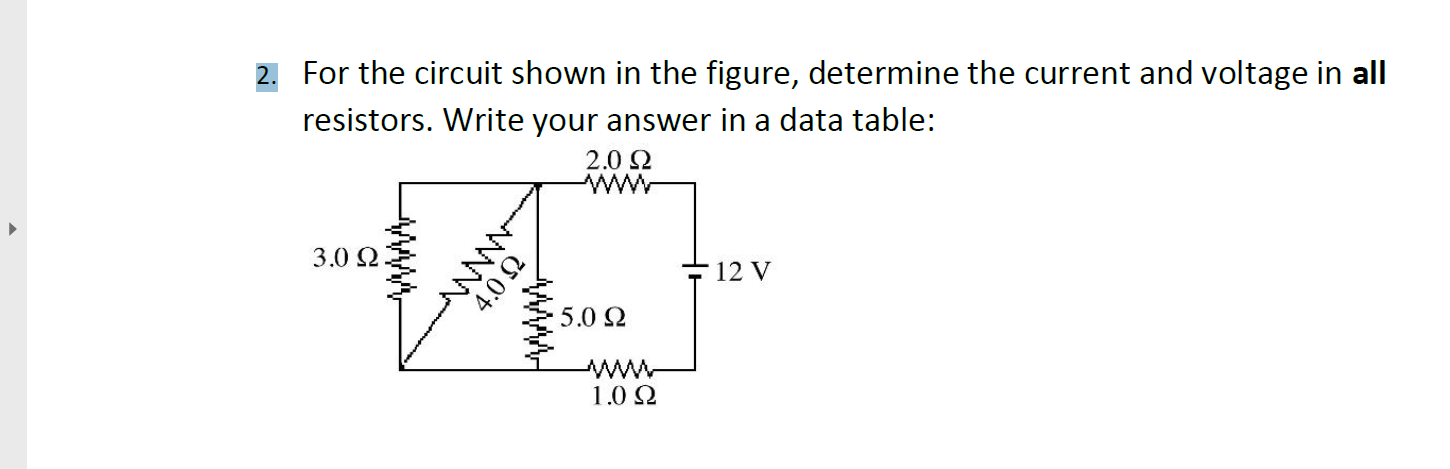Solved 2. For the circuit shown in the figure, determine the | Chegg.com