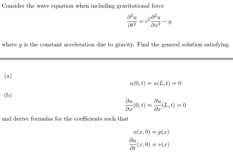 Consider The Wave Equation When Including Chegg Com