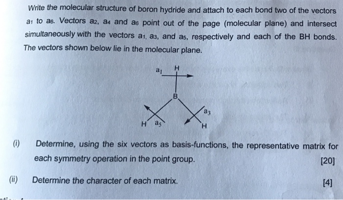 Solved Write the molecular structure of boron hydride and | Chegg.com