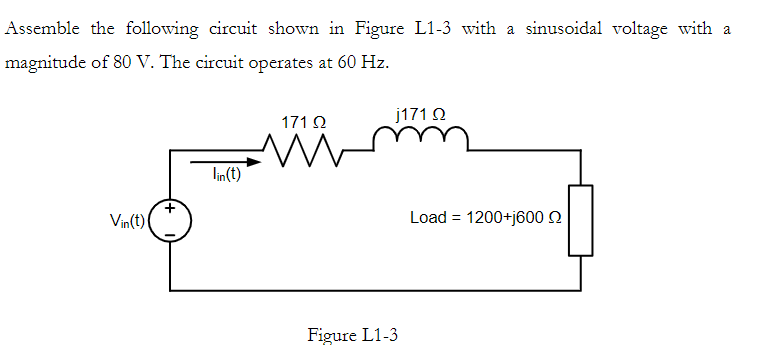 Solved Assemble the following circuit shown in Figure L1-3 | Chegg.com