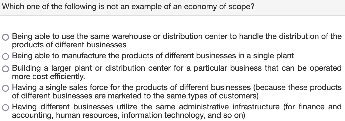 Solved Which one of the following is not an example of an | Chegg.com