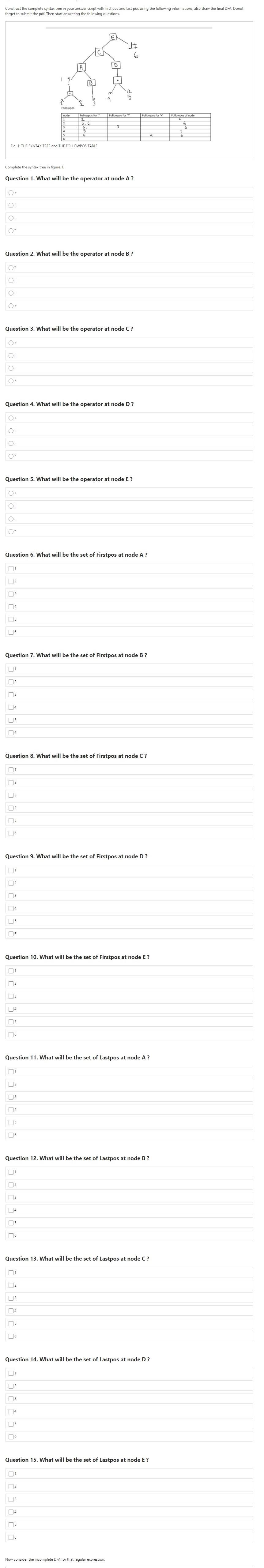 Construct the complete syntax tree in your answer | Chegg.com