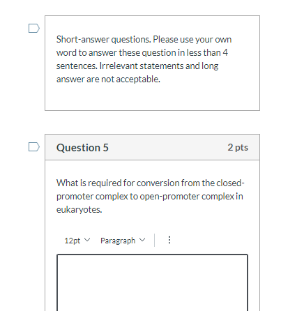 Solved Short answer questions Please use your own word to Chegg com