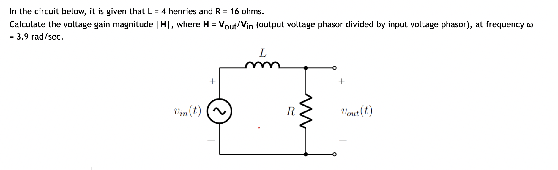Solved In the circuit below, it is given that L=4 henries | Chegg.com